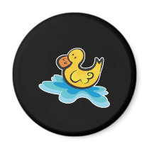 cute rubber ducky in tub fridge magnets