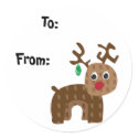 Cute Rudolph Reindeer Stickers