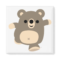 Cute Running Cartoon Bear magnet by Lioness_Graphics Cute Running Cartoon Bear magnet