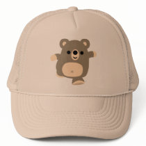 Cute Running Cartoon Bear Trucker Hat