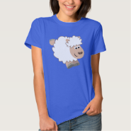Cute Running Cartoon Sheep Women T-Shirt