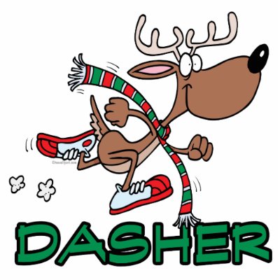 Cartoon Reindeer Running