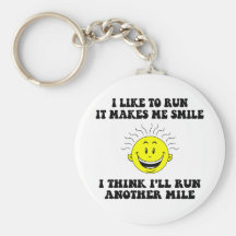 Cute running saying key chains