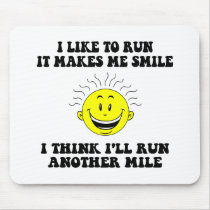 Cute running saying mouse mat