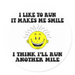 Cute running saying stickers