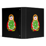 cute Russian nesting doll 3 Ring Binders