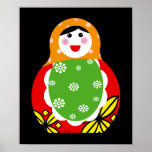 cute Russian nesting doll Print