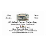 Cute RV Vintage Fifth Wheel Camper Travel Trailer Business Card Templates