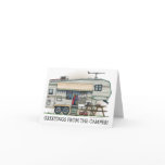 Cute RV Vintage Fifth Wheel Camper Travel Trailer Cards