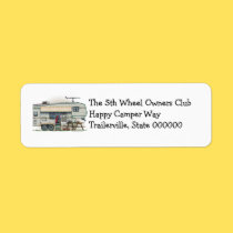 Cute RV Vintage Fifth Wheel Camper Travel Trailer labels