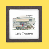 Cute RV Vintage Fifth Wheel Camper Travel Trailer premium gift boxes