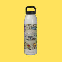 Cute RV Vintage Fifth Wheel Camper Travel Trailer water bottles