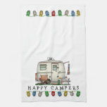 Cute RV Vintage Glass Egg Camper Travel Trailer Towels