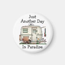 Cute RV Vintage Glass Egg Camper Travel Trailer Refrigerator Magnets