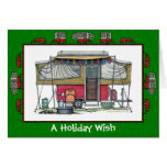 Cute RV Vintage Pop Up Camper Trailer Holiday Greeting Cards