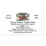 Cute RV Vintage Popup Camper Travel Trailer Business Card Templates