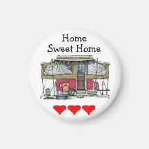 Cute RV Vintage Popup Camper Travel Trailer Refrigerator Magnet