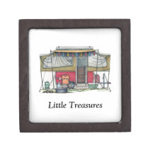 Cute RV Vintage Popup Camper Travel Trailer Premium Gift Boxes