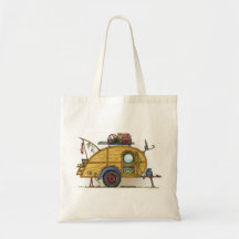 Cute RV Vintage Teardrop  Camper Travel Trailer Bag