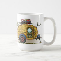 Cute RV Vintage Teardrop  Camper Travel Trailer mugs