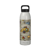 Cute RV Vintage Teardrop  Camper Travel Trailer Water Bottles