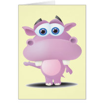 cute sad little hippo cards