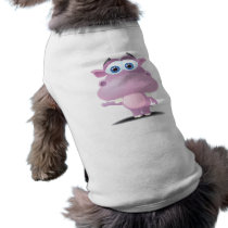 cute sad little hippo doggie t shirt