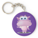 cute sad little hippo keychains