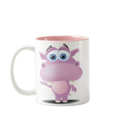 cute sad little hippo coffee mugs by doonidesignsanimals