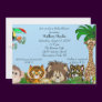 Cute Safari It's A Jungle Boy Baby Shower Personalized Invite