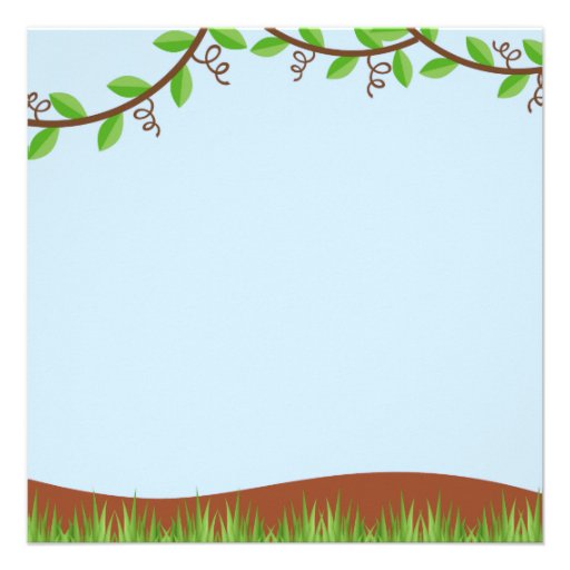 Cute Safari Jungle Baby Shower Invitation