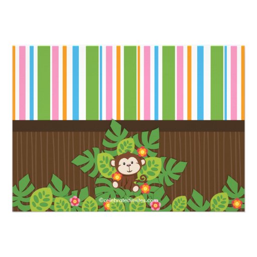 Cute Safari Jungle Birthday Party Invitations