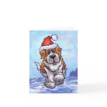 Cute Saint Bernard Dog Holiday Card