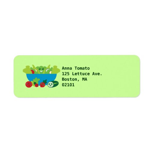 Cute Salad Custom Return Address Labels