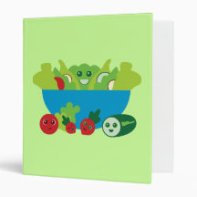 Cute Salad Vinyl Binders