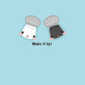 Cute Salt and Pepper Ladies' T-shirt by Nashiil Cute Salt and Pepper Ladies' T-shirt