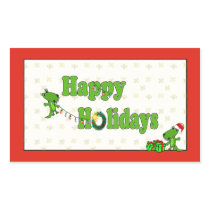 Cute Santa Alligator Happy Holidays Sticker