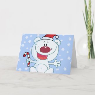 Cute Santa Bear Card