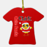 Cute Santa Chick Christmas Tree Ornaments