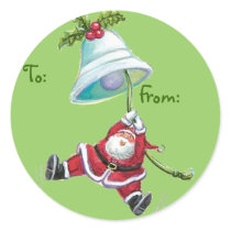 Cute Santa Christmas Gift tags stickers