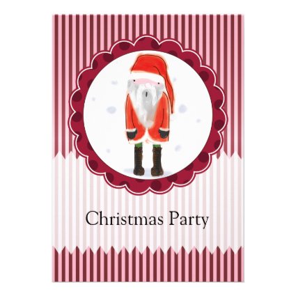 Cute Santa Christmas Personalized Invites
