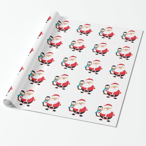 Cute Santa Claus Christmas custom holiday gift Wrapping Paper | Zazzle