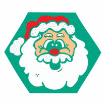 cute santa face photo sculptures
