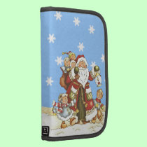 Cute Santa Folk Art Kids Christmas Snowflakes planners