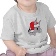 Cute Santa Hat Christmas Donkey T-shirt