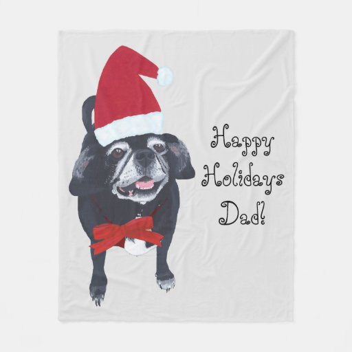 pug plush blanket santa pug personalized blankets fleece blanket zazzle pug plush blanket santa pug personalized blankets fleece blanket zazzle