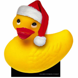 rubber duck with santa hat
