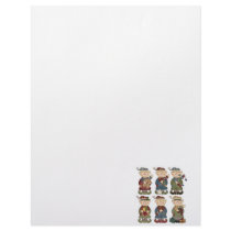 cute santas elves letterhead