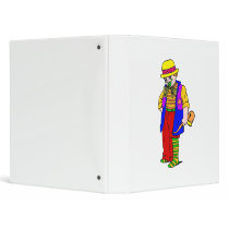 Cute sax playing kid clown binders