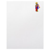 Cute sax playing kid clown personalized letterhead